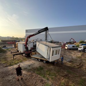 Büro-Container-Aufbau