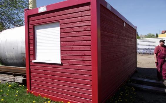 Bürocontainer mit Holzverkleidung